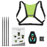 LED Turn Signal Bike Pack Reflective Vest Backpack w Direction Indicator Safety LED Backpack Wireless RC Sports Vest Riding Bag