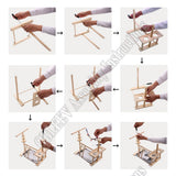 Large Parrot Playstand Bird Play Stand Cockatiel Playground Wood Perch Gym Playpen Ladder with Feeder Cups Toys (Include a Tray)