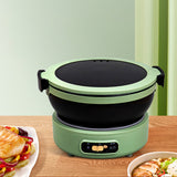 220V Foldable Electric Hot Pot Portable Multi-cooker Travel Cooking Pot Rice Cooker Split Type Food Cooking Mahine 1L