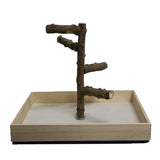 Bird Perch Stand Paw Grinding Stick Climbing For Parrots Pet Supplies Cage Toys Wood Portable Interactive Training Playground