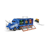 Dinosaur Transport Truck Pull Back Dino Car Vehicle Container Simulated Dinosaur Model Lighting Music Kids Toys Boys Xmas Gift