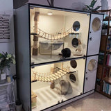 90cm Cat Bridge Climbing Frame Wood Pet Cat Tree House Bed Hammock Sisal Scratching Post Cat Furniture Cat Toy Wall Mounted