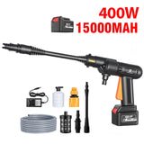 30000mAh 25V Cordless High Pressure Washer Spray Water Gun 600W Car Wash Pressure Water Nozzle Cleaning Machine