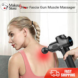 Massage Gun Deep Muscle Massager 30 Speeds LCD Touch Display Body Neck Massage Relaxation Slimming Shaping Pain Relief(US)