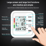 Automatic Blood Pressure Monitor Digital Infrared Thermometer Arm Tensiometer Sphygmomanometer Home Health Care Equipment White