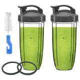 Replacement Cups 32 Oz with Lids for Original NutriBullet Blender Pro 900W 600W for Nutri Blade Replacement Parts