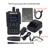 HamGeek HG-590 Amateur GPS Walkie Talkie 6-Band 256CH Two Way Radio Transceiver Optional Programming Cable Or Handheld Mic