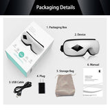 Diamond Vibration Eye Massager Wrinkle Fatigue Relieve Hot Compressing Air Pressure Therapy Heated Goggles Massage Eye Care