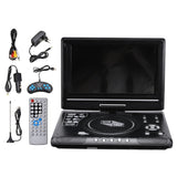 9.8 Inch Portable Home Car DVD Player VCD CD Game TV Player USB Radio Adapter Support FM Radio Receiving-EU Plug