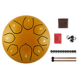 tongue Drum 6 Inch Steel Tongue Drum Set 8 Tune Hand Drum Pad Tank Sticks Carrying Bag Percussion Instruments Accessories