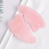 Genuine Rose Quartz Guasha Scraper Natural Stone Scratching Massage Body Facial Skin Relax Acupuncture Pressure Health Care Tool