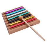 Ammoon 7-Tone Tabletop Chimes Meditation Chime Colorful Wind Bell Kids Educational Musical Toy Percussion Instrument with Mallet