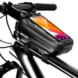 Waterproof Mountain Bicycle Touch Screen Front Frame Storage Bags MTB Bike Top Tube Hard Shell Pannier Pouch Cycling Equipment