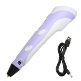 3D Pen Digital Display Intelligent 3D Printer Pen High Temperature Graffiti Painting Pens Creative Toy Birthday Gift For Kids