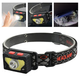 USB LED Work Headlamp Red Light 1500mAh Battery Powered Portable for Camping