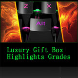 HXSJ J100 Keyboard 35 Keys Single Hand USB Wired Backlit Mechanical Gaming One-Handed Metal Panel RGB Backlit Keyboard