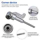 6Pcs Angle Screwdriver Drill Attachments 105° Angle Screwdriver Attachment Adapter 1/4 Hex-Shank Drill Extension Holder