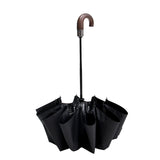 PARACHASE Automatic Folding Umbrella Men Women 10K Strong Windproof Rain Umbrellas Anti UV Sun Protection Wooden Handle Paraguas