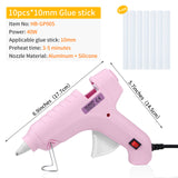 40W Hot Melt Glue Gun 10pcs Glue Sticks High Temperature Anti-drip Melting Quick Home Repair Arts Crafts DIY Sealing