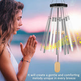 2 Pcs Solar Wind Chimes with Variable Colors,Waterproof LED Wind Chimes,8 Tubes on the Outside,Commemorative Wind Chimes