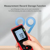 2.0-inch LCD Digital Laser Distance Meter Diastimeter Range Finder Distance Measurement Gauge 99 Group of Data Storage Distance