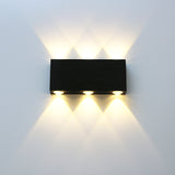 Geborsteld Zwart Zilver Dubbele Kop Wandlamp Led Up Down Wandlampen Opzij Gang Woonkamer Nachtkastje Wandlamp Armatuur RF111