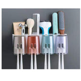 1 Set Toothbrush Holder Wall Set Toothbrushes Cup Mouthwash  Dental  Mug Squeezer Tooth Tumblerful Household Washing Table Shelf