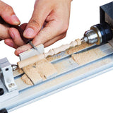 Mini Tower Machine Wood Lathe DIY Woodworking Miniature Buddha Pearl Lathe Grinding Polishing Beads Wood Work Drill Rotary Tool