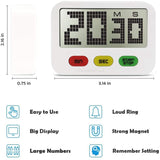 Kitchen Timer, Magnetic Timer Kitchen Alarm Clock with Big Digits, Loud Alarm, Digital Timer for Cooking Sports Games