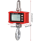 1000KG/2000LBS Digital Hanging Scale Industrial Heavy Duty Crane Scale with Accurate Reloading Spring Sensor