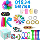 TOP Popits Children Fidget Toys Fidget Toys Set 30 Pack Sensory Toys Set Toys For Reducing The Stress And Anxiet simple dimple