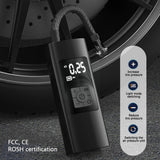 Rechargeable Air Pump 6000mA Tire Inflator Cordless Portable Air Compressor Digital Car Tyre Pump for Bicycle Motorcycle
