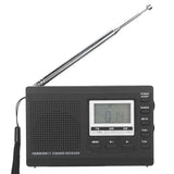 Portable Radio Mini Stereo FM/MW/SW Receiver with Digital Clock 3.5mm Earphone Pocket Radio FM Stereo Radio Receiver