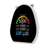 Household 5in1 Air Quality Detector CO2 Tester with Carbon Dioxide HCHO TVOC Value Electricity Quantity Temperature Humidity