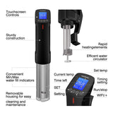 INKBIRD WIFI Slow Cooker 1000W Vacuum Sous Vide Culinary Tool Thermal Immersion Circulator Precise Temperature&Timer for Kitchen