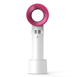 Portable Rechargeable Handheld Bladeless Fan 2000mah Desktop Base USB Port Mini Fan Air Outdoor cooling Fans