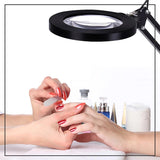 5X Illuminated Magnifier LED Magnifying Glass 360 Swivel Magnifier Lamp Loupe Reading/Rework/Soldering Iron Repair with Clamp