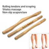 3Pcs Scraping Stick Beech Wood Back Shoulder Neck Waist Leg Massage Tools Meridian Brush Slim Cellulite Massager Rod