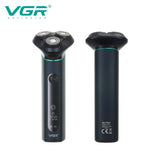VGR Metal Housing 3D Floating Rotary Electric Shaver for Men Waterproof Beard Electric Razor Face Shaving Machine Rechargeable