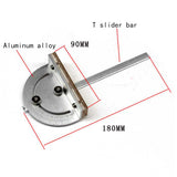 Woodworking Circular Saw Clearance Insert Cover Plate Mini Table Saw Flip Board with Miter Gauge Guide Set Workbench DIY Tools