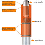Lebycle Bicycle Fork Star Nut Installation Tool,Fork Nut Setting with Spare Screw and Start Nut(for 7/8inch,1inch,1-1/8inch)