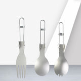 Outdoor Folding Camping Fork Spoon Spork Outdoor Spork Spoon Dinnerware Tool Portable Travel Camping Picnic Tableware Tools