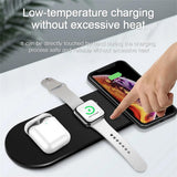 15w Vertical Multi-functional 3-in-1 Wireless Charger Fast Charging Station For Watch Mobile Phone Headset