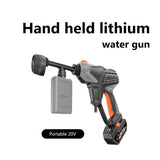 Wireless high voltage portable car water gun Lithium battery rechargeable water pump car washing machine