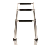 3-Step Stainless Steel Under Platform Slide Mount Boat Boarding Telescoping Ladder Compact and efficient - Telescopic Design