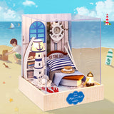 Diy House Doll House Furniture Miniature Building 3D House Model Assemble Wooden Dollhouse Kit Roombox Kids Toys Birthday Gifts