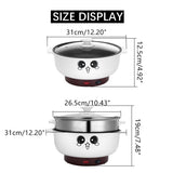 26cm 3.6L Electric Cooker Mini Hot Pot Boiler Multifunction Steamer Pot Dormitory Skillet Cookware Kitchen Cooking Appliance