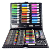 150 Pcs/Set Drawing Tool Kit with Box Painting Brush Art Marker Water Color Pen Crayon Kids Gift 2021