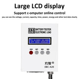 EBC-A20 Battery Tester 30V 20A 85W Lithium Lead-acid Batteries 5A Recharge 20A Discharge Support PC Online Software Control