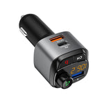 Wireless Bluetooth-Compatible 5.0 Car Kit Hands Free FM Transmitter Dual USB Fast Charging QC3.0 PD18W Car Charger Bass Sound